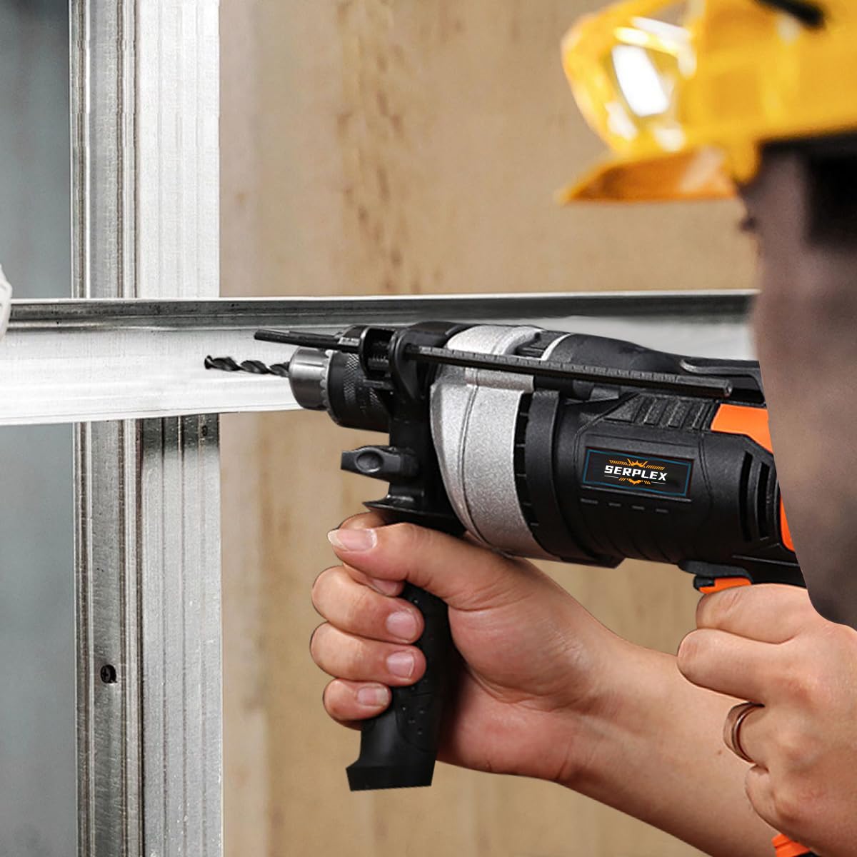 Serplex Drill Machine for Home Use 780W 30000 RPM 13 mm Variable Speed, Forward/Reverse Rotation Hammer Drill Machine, Aluminum Heat Dissipation Shell, Wire Length 2 M, for Home Improvement Projects Serplex Drill Machine for Home Use 780W 30000 RPM 13 mm Variable Speed, Forward/Reverse Rotation Hammer Drill Machine, Aluminum Heat Dissipation Shell, Wire Length 2 M, for Home Improvement Projects